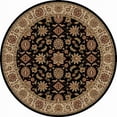 thumbnail image 1 of Radici Usa Como Area Rug 1592 Black Italian Bordered 5' 3" x 5' 3" Round, 1 of 2