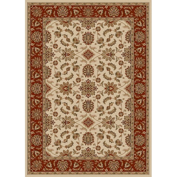 Radici Usa Como Area Rug 1592 Ivory/Brick Italian Bordered 2' 2" x 7' 7" Rectangle