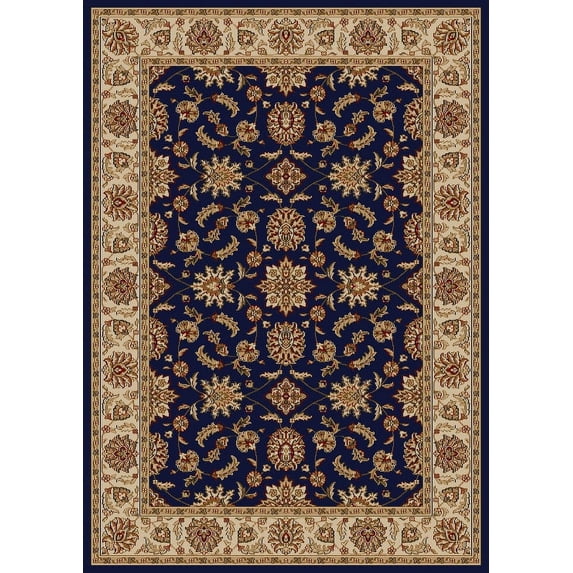 Radici Usa Como Area Rug 1592 Navy Blue Italian Bordered 7' 9" x 11' Rectangle