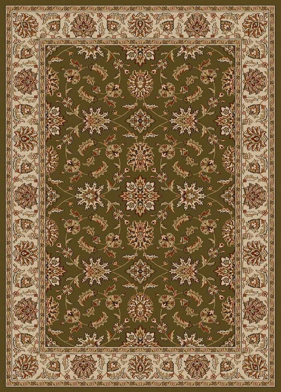 Como Sage Green Easy-Care Traditional Runner Rug 2' x 8'