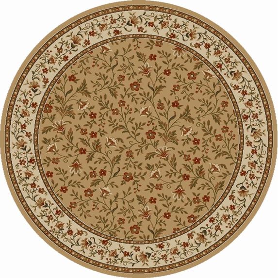 COMO 5'3" ROUND 1593 Rug, Beige