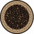 thumbnail image 1 of Radici Usa Como Area Rug 1593 Black Italian Bordered 8' x 8' Round, 1 of 2
