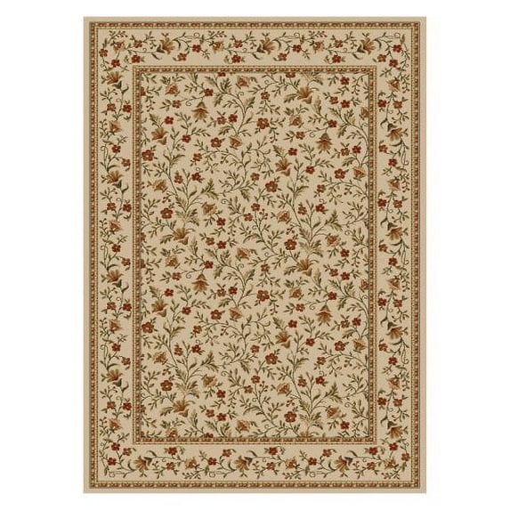 Radici Usa Como Area Rug 1593 Ivory/Brick Italian Bordered 2' 2" x 7' 7" Rectangle