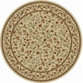 thumbnail image 1 of Radici Usa Como Area Rug 1593 Ivory/Brick Italian Bordered 5' 3" x 5' 3" Round, 1 of 2