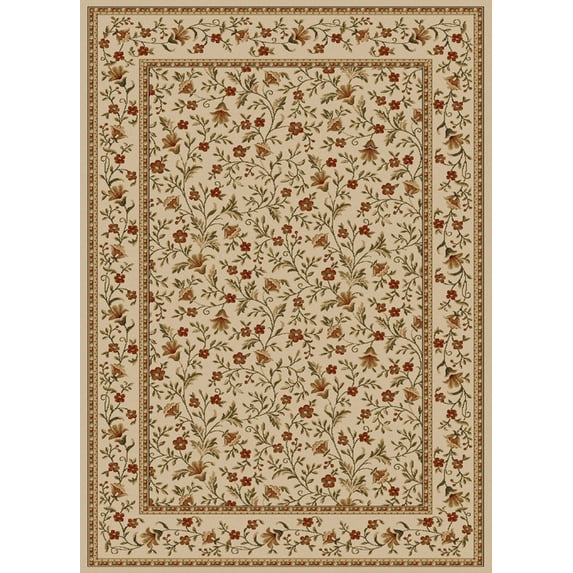 Radici Usa Como Area Rug 1593 Ivory/Brick Italian Bordered 9' 10" x 12' 10" Rectangle