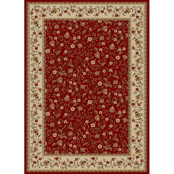 Radici Usa Como Area Rug 1593 Red Italian Bordered 5' 5" x 7' 7" Rectangle