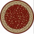 thumbnail image 1 of Radici Usa Como Area Rug 1593 Red Italian Bordered 8' x 8' Round, 1 of 2