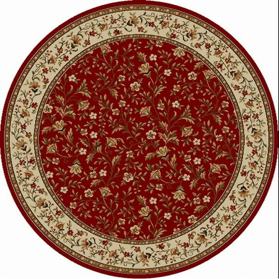 Radici Usa Como Area Rug 1593 Red Italian Bordered 8' x 8' Round