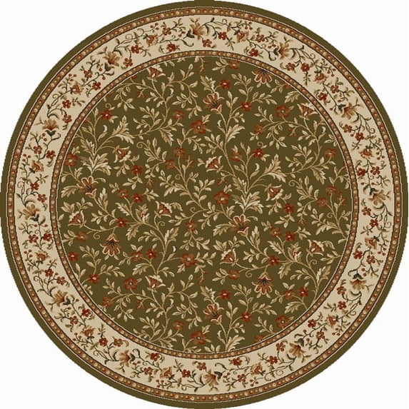 Radici Usa Como Area Rug 1593 Sage Italian Bordered 8' x 8' Round