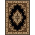 thumbnail image 1 of Radici Usa Como Area Rug 1595 Black Italian Bordered 5' 5" x 7' 7" Rectangle, 1 of 2