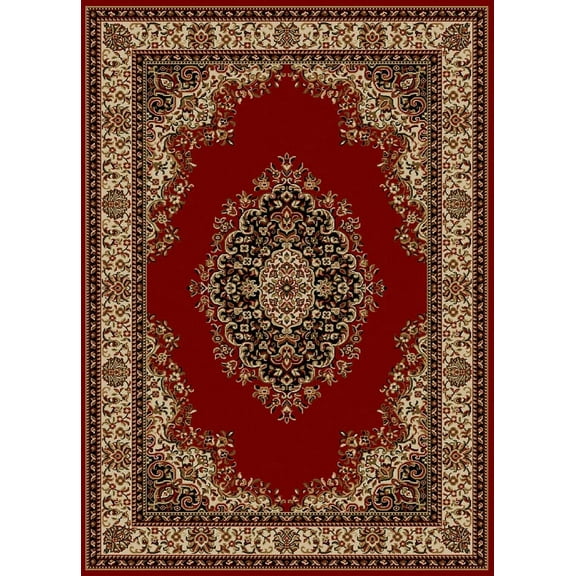Radici Usa Como Area Rug 1595 Red Italian Bordered 2' 2" x 7' 7" Rectangle