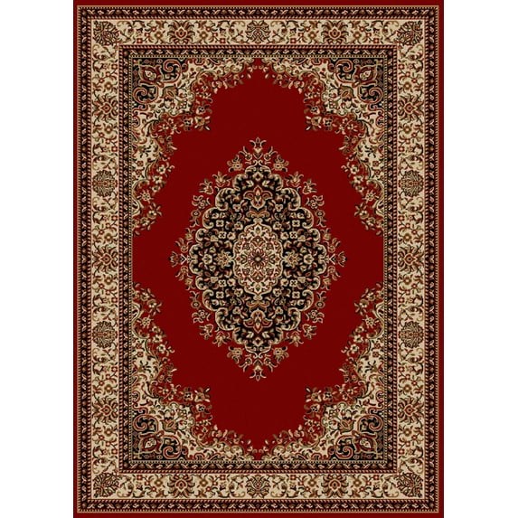 Radici Usa Como Area Rug 1595 Red Italian Bordered 9' 10" x 12' 10" Rectangle