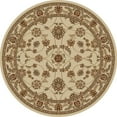 thumbnail image 1 of Radici Usa Como Area Rug 1596 Ivory Vines Leaves 8' x 8' Round, 1 of 2