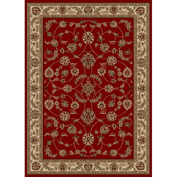 Radici Usa Como Area Rug 1596 Red Italian Bordered 9' 10" x 12' 10" Rectangle