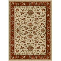 Radici Usa Como Area Rug 1597 Ivory Italian Bordered 2' 2" x 7' 7" Rectangle