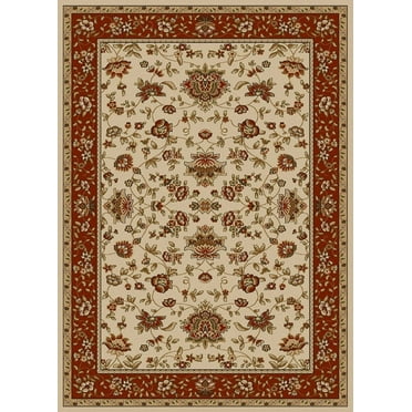 Radici Usa Como Area Rug 1597 Ivory Italian Bordered 2' 2" x 7' 7" Rectangle