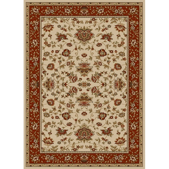 Radici Usa Como Area Rug 1597 Ivory Italian Bordered 9' 10" x 12' 10" Rectangle