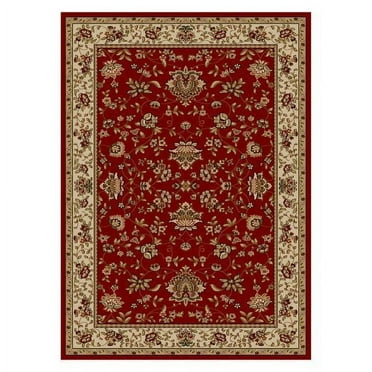 Radici Usa Como Area Rug 1597 Red Italian Bordered 2' 2" x 7' 7" Rectangle