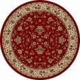 thumbnail image 1 of Radici Usa Como Area Rug 1597 Red Italian Bordered 5' 3" x 5' 3" Round, 1 of 2