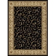 thumbnail image 1 of Radici Usa Como Area Rug 1599 Black Italian Bordered 5' 5" x 7' 7" Rectangle, 1 of 2