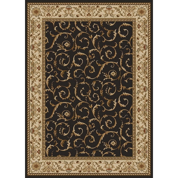 Radici Usa Como Area Rug 1599 Brown Italian Bordered 2' 2" x 7' 7" Rectangle