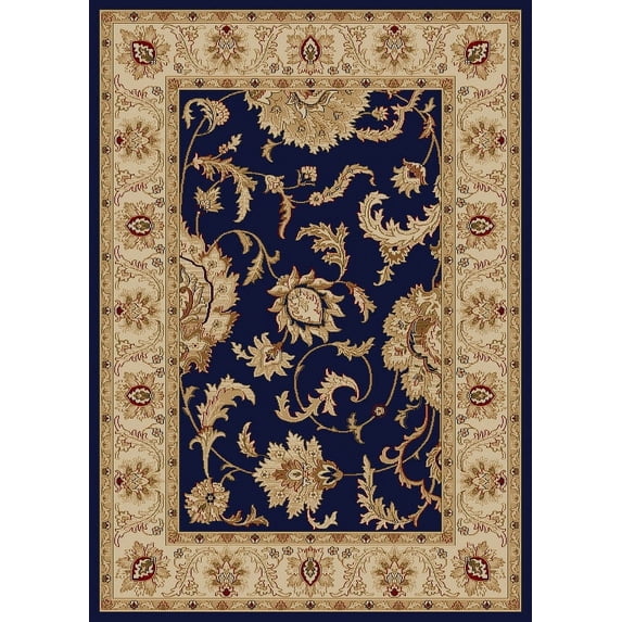 Radici Usa Como Area Rug 1621 Navy Blue Italian Bordered 9' 10" x 12' 10" Rectangle