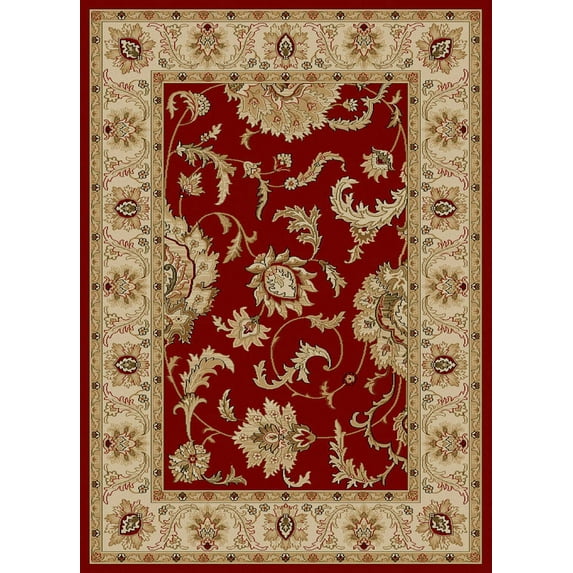 Radici Usa Como Area Rug 1621 Red Italian Bordered 5' 5" x 7' 7" Rectangle
