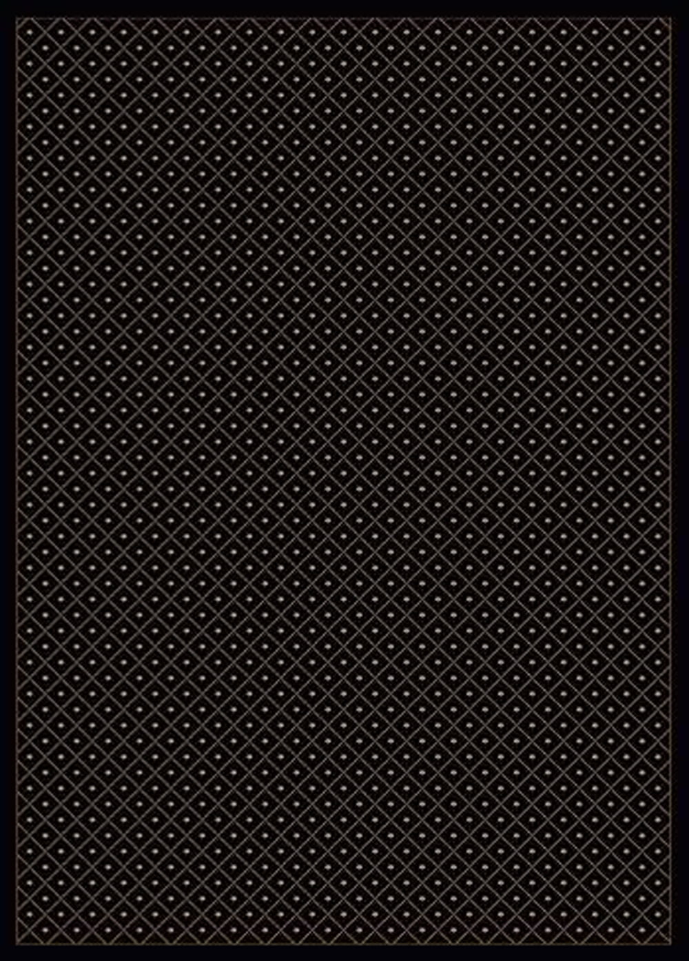 Como Black Synthetic Easy-Care Reversible Runner Rug 2' x 8'