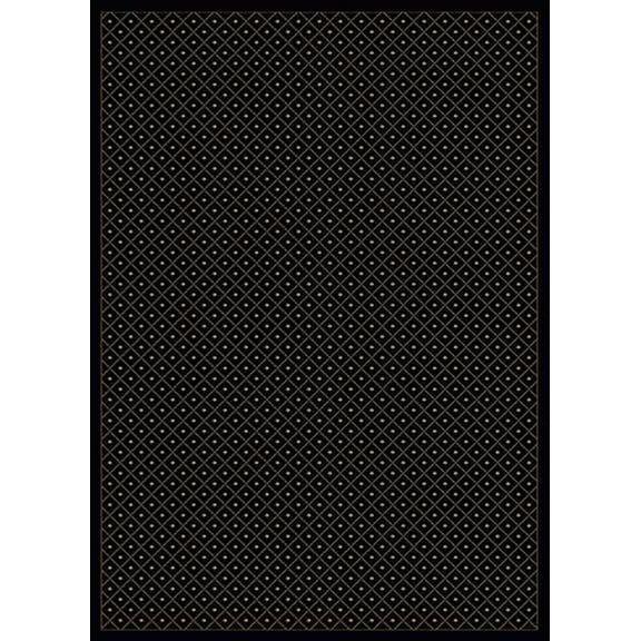 Radici Usa Como Area Rug 782 Traditional Black Dots Lines 3' 3" x 4' 11" Rectangle