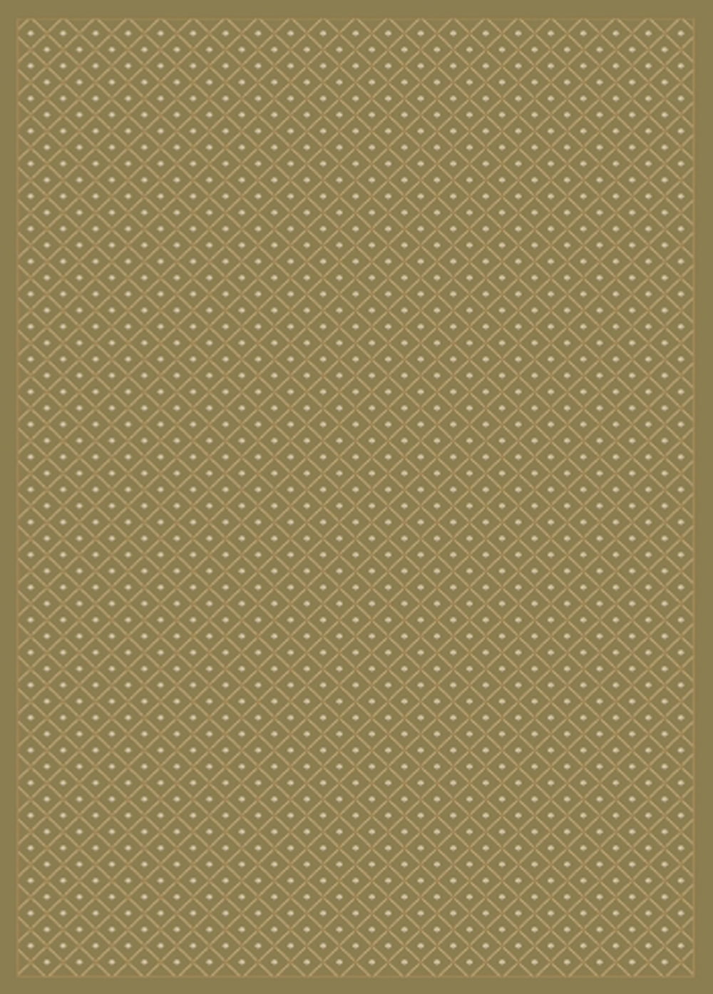 Sage Green Synthetic Geometric Runner Rug 2'2" x 7'7"