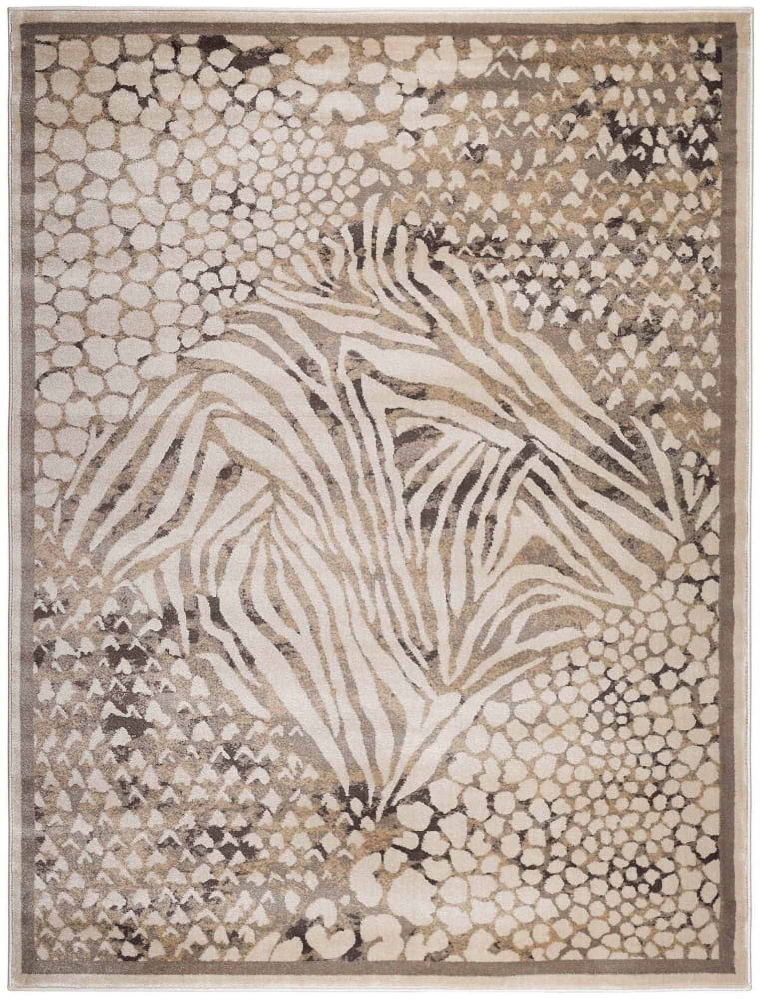 Garda Rugs Radici Usa Garda Area Rug 3808 Contemporary Cream Spotted Scales 2' 2 ...