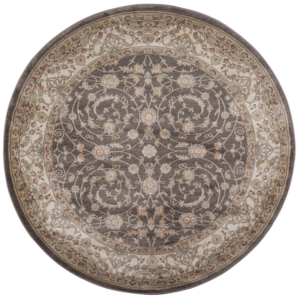 Garda Rugs Radici Usa Garda Area Rug 3810 Traditional Brown Petals Vines 5' 3