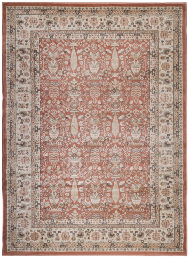 Garda Vintage Terracotta 2'x8' Traditional Synthetic Runner Rug