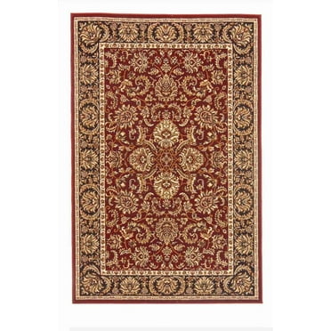 Radici Usa Noble Area Rug 1305 Burgundy Bordered Persian 3' 3" x 5' 4" Rectangle
