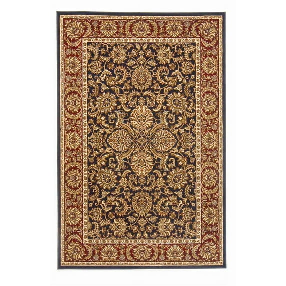 Radici Usa Noble Area Rug 1305 Navy Blue Bordered Persian 7' 9" x 11' 6" Rectangle
