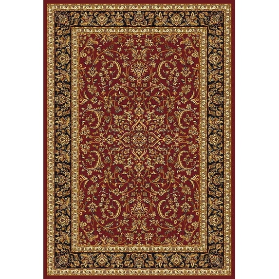 Radici Usa Noble Area Rug 1318 Burgundy Bordered Medallion 7' 9" x 11' 6" Rectangle