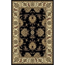 Radici Usa Noble Area Rug 1330 Black European Bordered 3' 3" x 5' 4" Rectangle