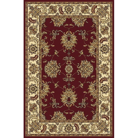 Radici Usa Noble Area Rug 1330 Burgundy European Bordered 5' 5" x 8' 3" Rectangle