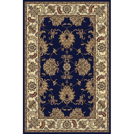 Radici Usa Noble Area Rug 1330 Navy Blue European Bordered 2' 2" x 8' Rectangle