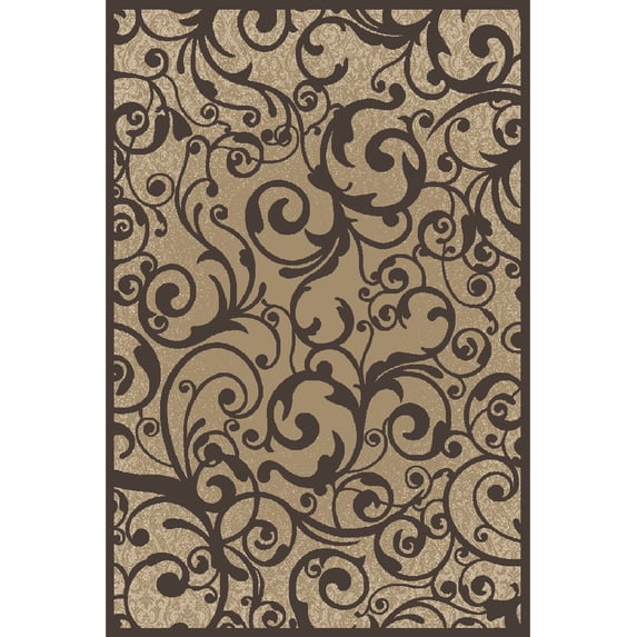 Radici Usa Pisa Area Rug 1845 Beige Swirls Curls 3' 3" x 4' 11" Rectangle
