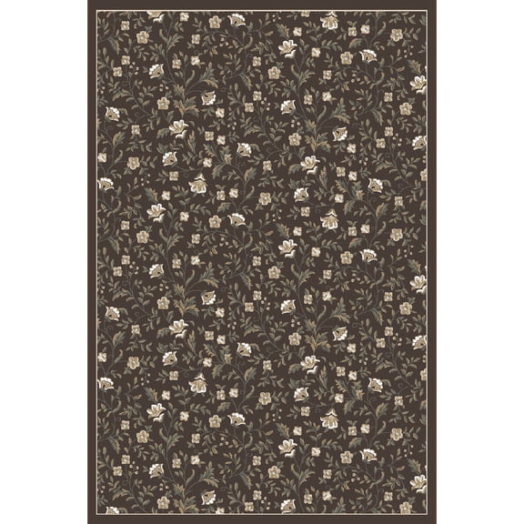 Radici Usa Pisa Area Rug 6674 Brown Leaves Vines 5' 3" x 7' 3" Rectangle