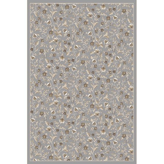 Radici Usa Pisa Area Rug 6674 Grey Leaves Vines 2' 2" x 7' 7" Rectangle