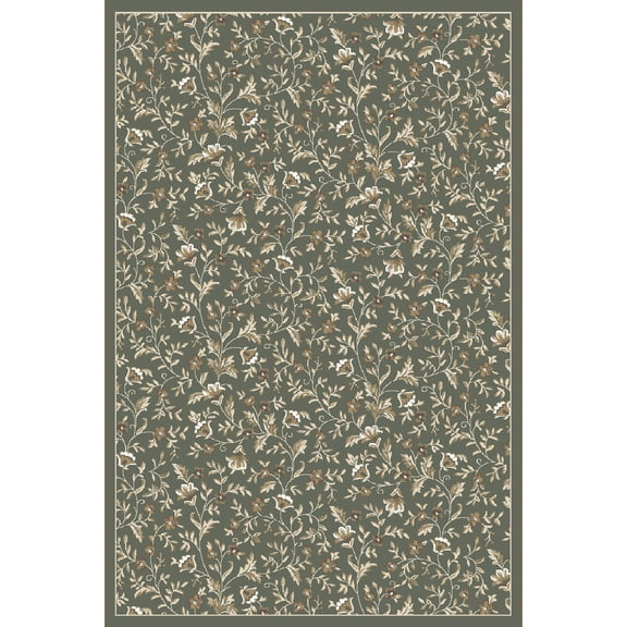 Radici Usa Pisa Area Rug 6674 Light Green Leaves Vines 7' 10 x 7' 10" Round