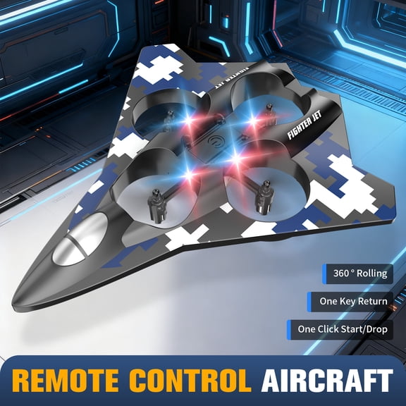 Radio Control Airplanes,Foam RC Airplane Jet , Remote Control Airplanes ,With 2 Batteries, RC Planes for Kids Adults 8-16, 360° Flip Fighter Jet Toys, Stunt Roll, Airplane drone for kids Toy Gifts