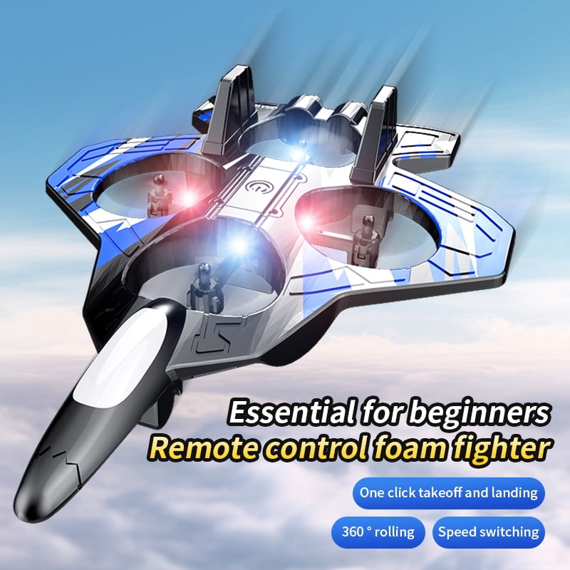 Radio Control Airplanes,Foam RC Airplane Jet  ,With 2 Batteries, RC Planes for Kids Adults 8-16, 360° Flip Fighter Jet Toys, Stunt Roll, Airplane drone for kids Toy Gifts