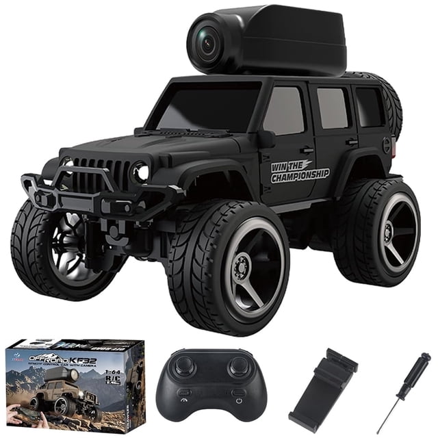 Off Work Scale Radio Control Cars 1:64 Scale Alloy RC Car with Camera, 2.4G 4WD Off ...