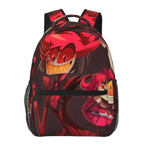 Radio Demon Alastor Hazbin Hotel Backpack Shoulders Laptop Daypack Student School Bag Satchel Bookbag Unisex Travel Bag Rucksack Knapsack