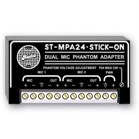 Radio Design Labs RDL-ST-MPA24 Dual Microphone Phantom Adapter-24 V Adjustable