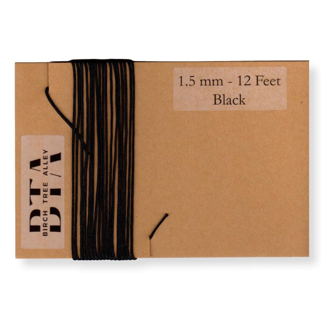 Radio Dial Cord Braided Nylon String for Vintage Radio Dial Drive Black (1.5mm 12 feet) Birch