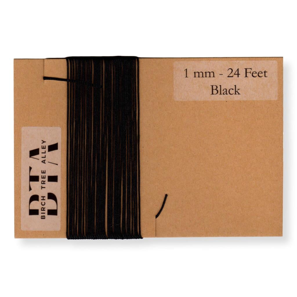 Radio Dial Cord Braided Nylon String for Vintage Radio Dial Drive Black (1mm 24 feet) Birch Tree